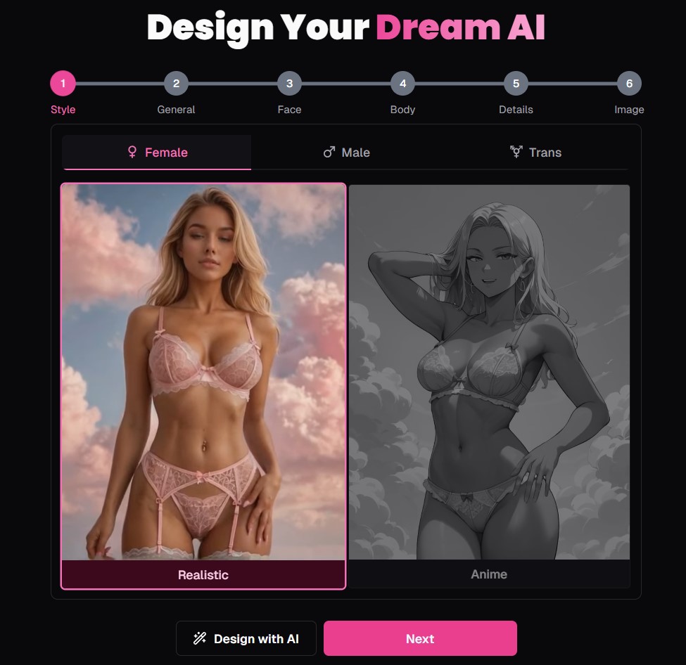 Personalisierung seiner Freundin ia auf ourdream ai
